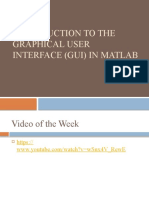 Introduction To The Graphical User Interface (Gui) in Matlab
