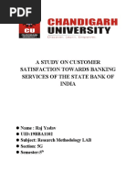 A Study On Customer Satisfaction Towards Banking Services of The State Bank of India