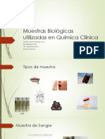 Muestras Biológicas Utilizadas en Química Clínica