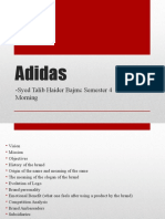 Adidas: - Syed Talib Haider Bajmc Semester 4 Morning