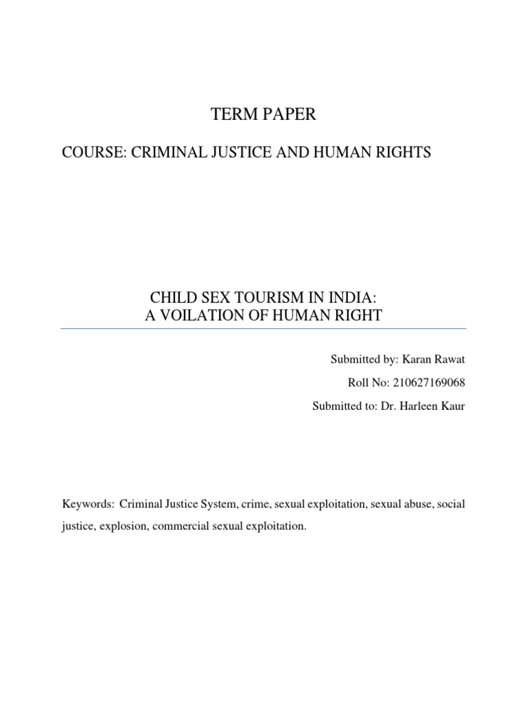 Criminal Justice and Human Right | PDF | Sexual Slavery | Children's Rights