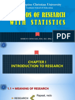 Methods of Research Withstatistics: Philippine Christian University