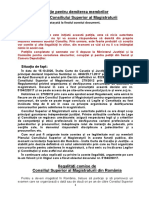 Petiție Pentru Demiterea Membrilor Plenului Consiliului Superior Al Magistraturii