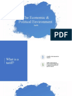 The Economic & Political Environment: Tariffs