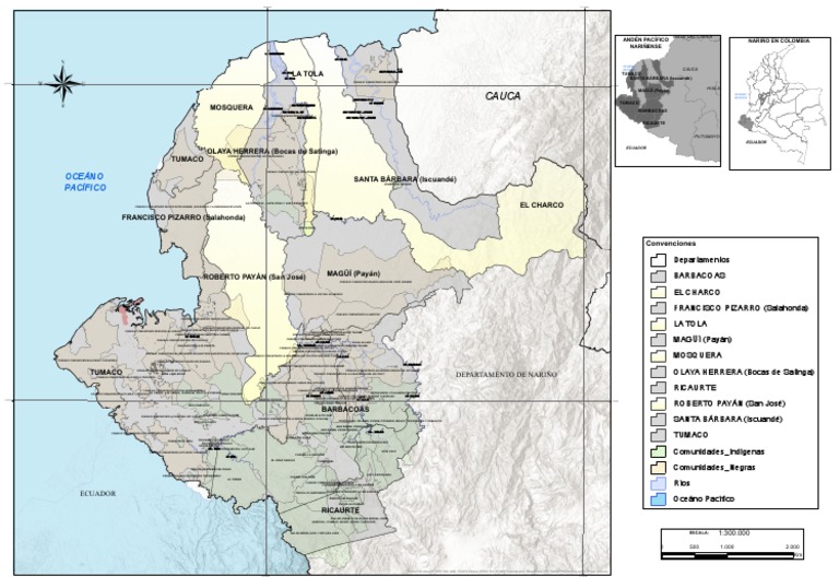 Mapa Resguardos Identificados Nariño | PDF | América del Sur | Ecuador