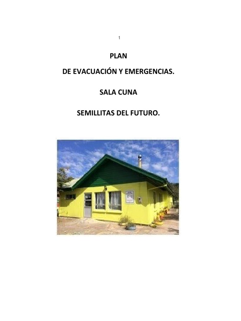 Plan de Evacuación para Sala Cuna | PDF | Riesgo | Emergencia