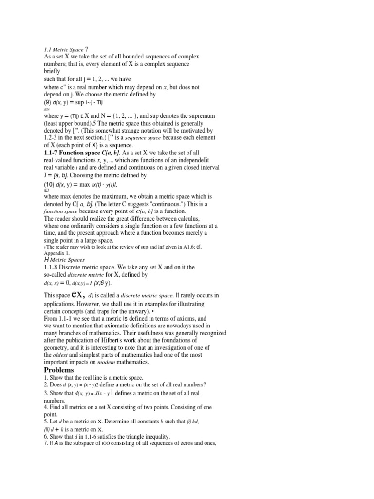 Metric Spaces Explained | PDF | Function (Mathematics) | Metric ...