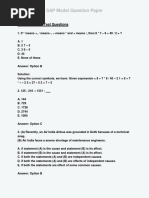 SAP Model Question Paper: SAP Reasoning Test Questions