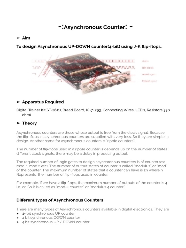 Designing a 4-Bit Asynchronous Up-Down Counter Using J-K Flip-Flops ...