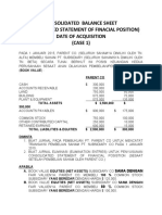 Consolidated balance sheet case study