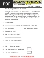 CBSE Class 1 English Worksheets