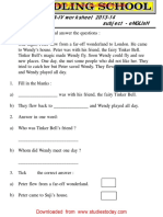 CBSE Class 1 English Worksheets