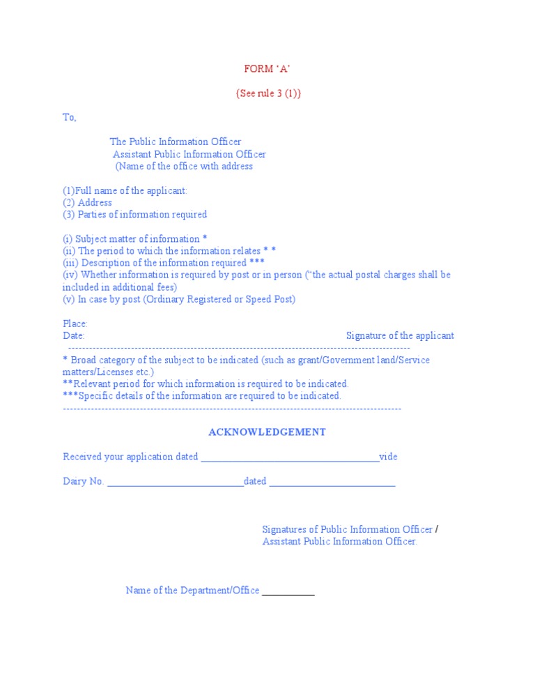 Form A | PDF