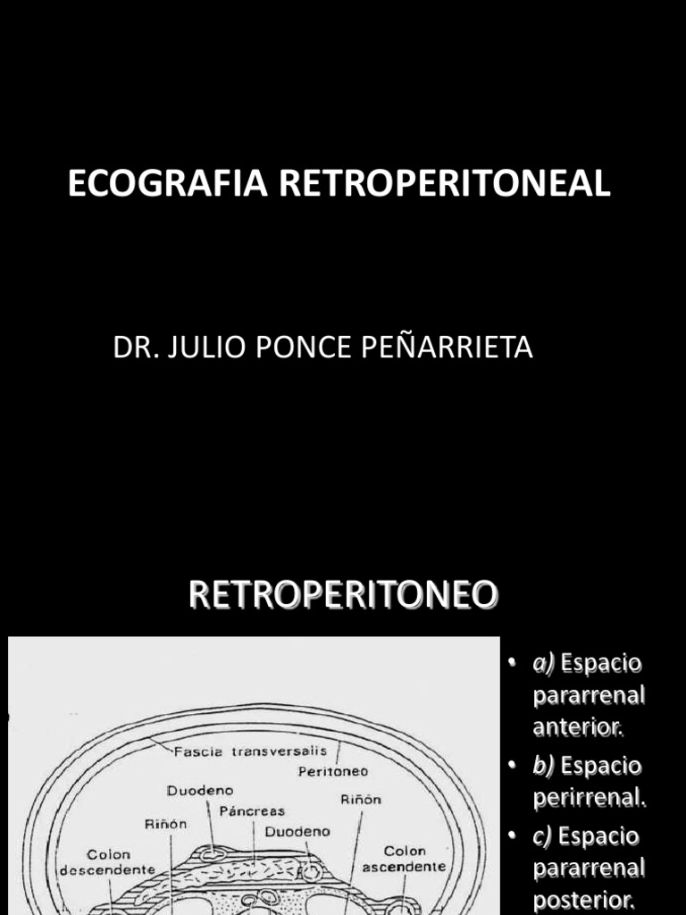 Ecografía Retroperitoneal: Espacios y Patologías | PDF | Riñón | Abdomen