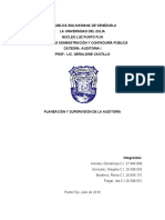 Planeación y Supervisión de La Auditoría