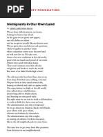 Immigrants in Our Own Land by Jimmy Santiago Baca - Poetry Foundation