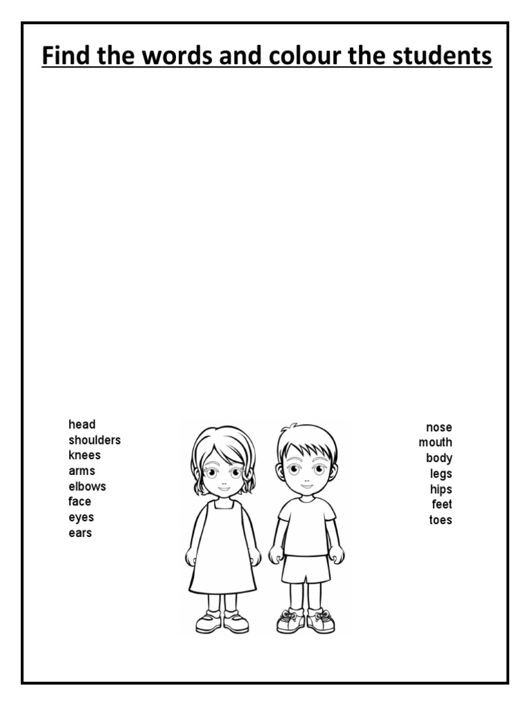Parts of The Body Wordsearch | PDF