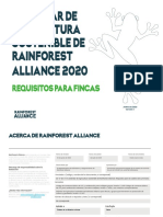 Estándar de Agricultura Sostenible de Rainforest Alliance 2020 - Requisitos para Fincas