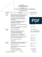 Division - E HP Bypass System Volume - E1 Control Valves, Actuator and Accessories Contents List