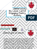 The Jabberwocky by Lewis Carrol Engaging Poetry Activity: Mass Effect