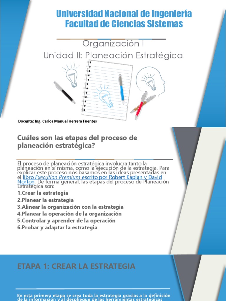 Etapas de la Planeación Estratégica | PDF | Planificación ...