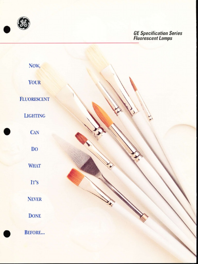 GE Fluorescent Specification Series Lamps Brochure 1295 PDF