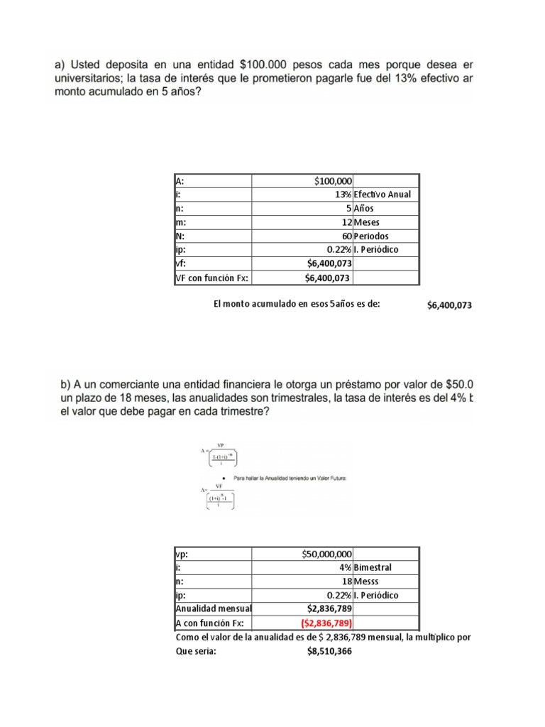 47 Ejercicios | PDF | Negocios | Finanzas y dinero