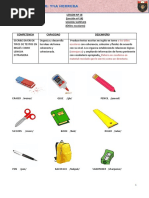 Fichas de Los Utiles Escolares en Ingles Gratis | PDF