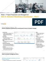 Unit 6: Solution Readiness Dashboard - Part I: Week 1: Project Preparation and Management