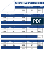 Third Monthly Schedule