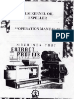 Palm Kernel Oirl Expeller Model BL-101-K-Operation Manual