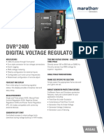 DVR 2400 Digital Voltage Regulator: New Features True Rms Voltage Sensing - Single or Three Phase