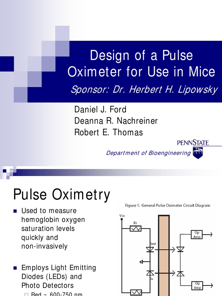 Design and Development of a Pulse Oximeter Probe for Monitoring Blood ...