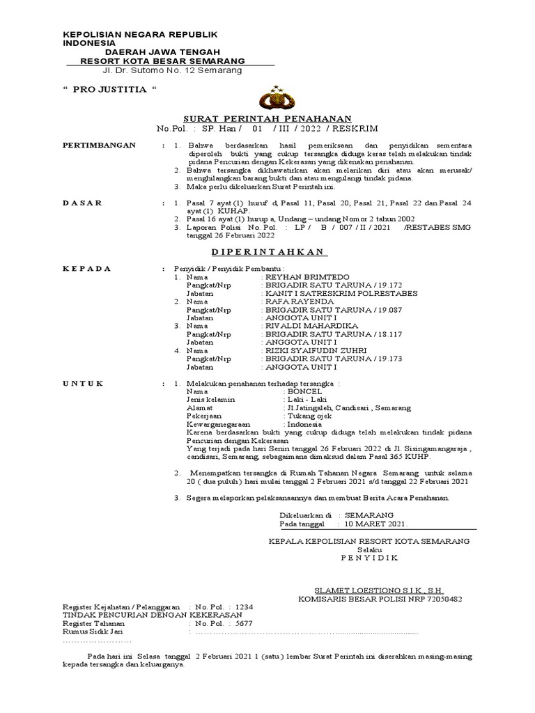 Sprin Penahanan | PDF