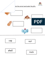 Cap Nut: Cut and Paste The Correct Word Under The Gifts