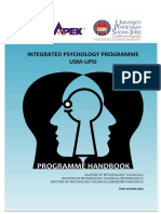 Program Handbook Integrated Psychology Programme 2018