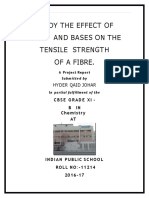 Study The Effect of Acids and Bases On The Tensile Strength of A Fibre