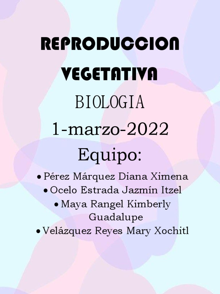 Reproduccion Vegetativa-Biologia | PDF | Mitosis | Biología Celular