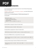 SQL Statements: To - Char To - Date Year STR - To - Date Datepart