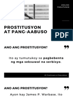 3rd Quarter Aralin 5 - Prostitusyon at Pang-Aabuso