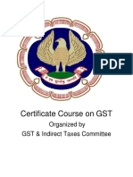 Certificate Course On GST: Organized by GST & Indirect Taxes Committee