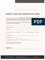 Card authorization form