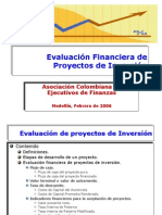 Evaluaci%F3n Financier A de Proyectos de Inversi%F3n ACEF