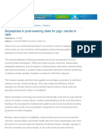 Biopeptides in Post-Weaning Diets For Pigs - Results To Date - Engormix