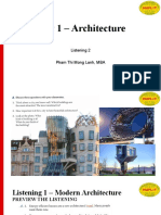 Unit 1 - Architecture: Listening 2 Pham Thi Mong Lanh, MBA