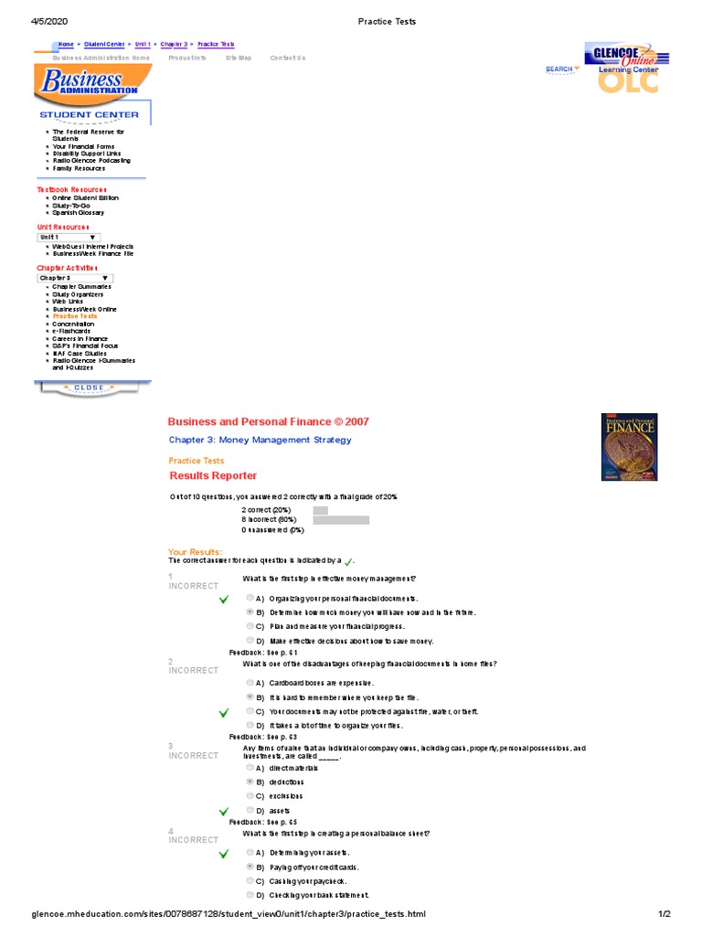 Business and Personal Finance © 2007: Chapter 3: Money Management ...