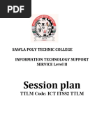 Session Plan: TTLM Code: Ict Itss2 TTLM