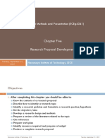 Chapter Five Research Proposal Development: Research Methods and Presentation (Eceg4341)