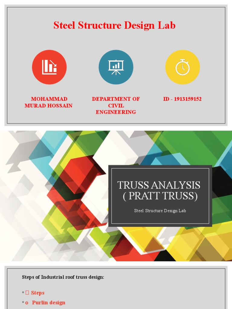 Pratt Truss Steel Design Analysis Guide | PDF | Truss | Applied And ...