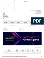 ACT Invoice August